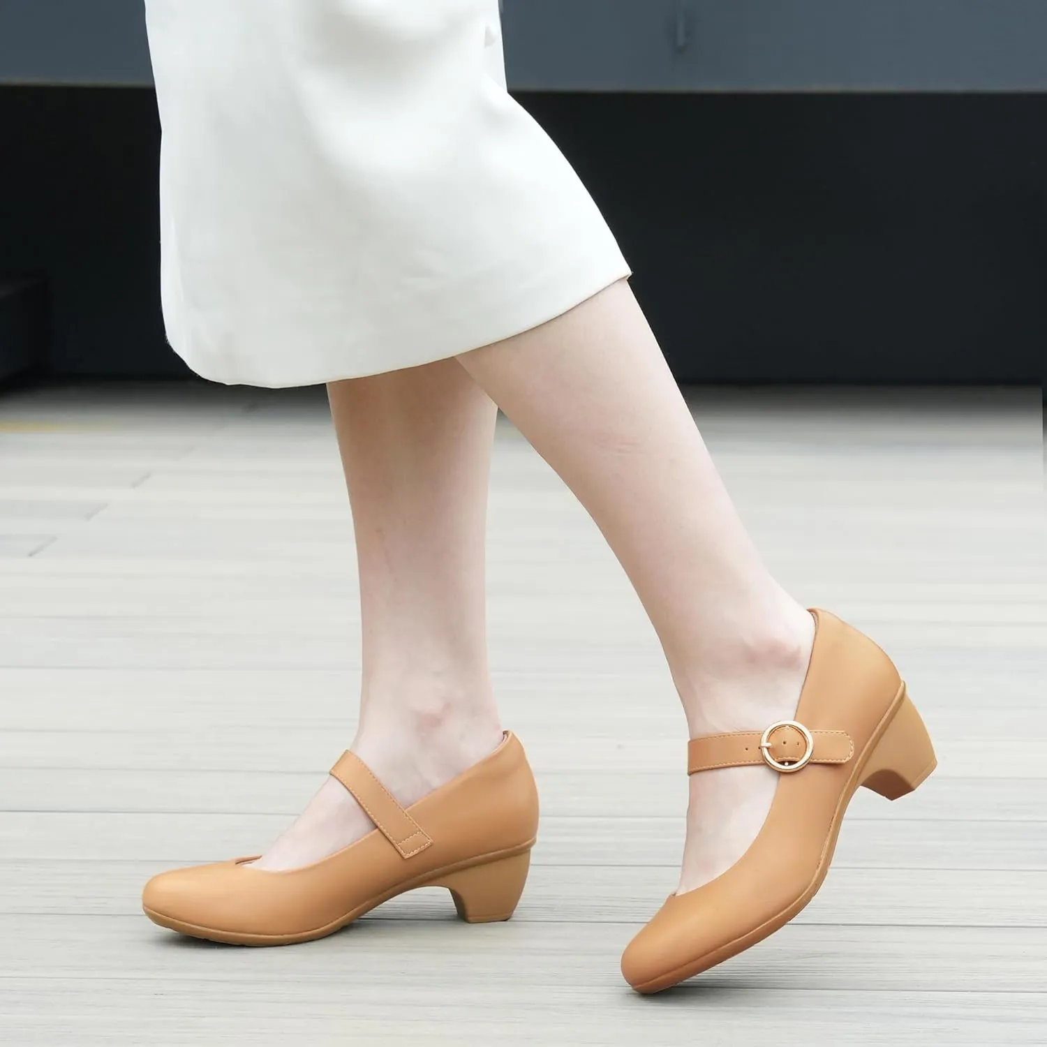 Women Mary Janes Pumps Chunky Shoes Dress Shoes