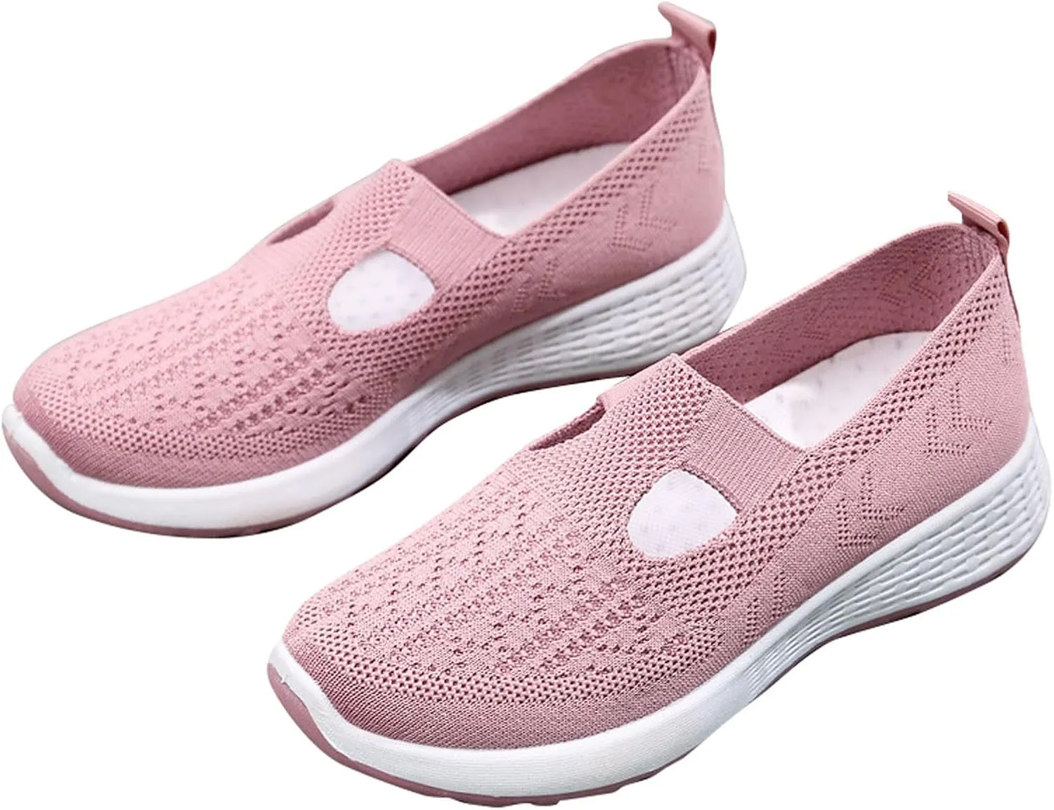 Women Shoes Ankle Boots Red Woven Breathable Women Shoes Walking Slip-on Foam Shoes Hands Slip On Sneakers Platform Shoes Women (7.5 UK Soft red)