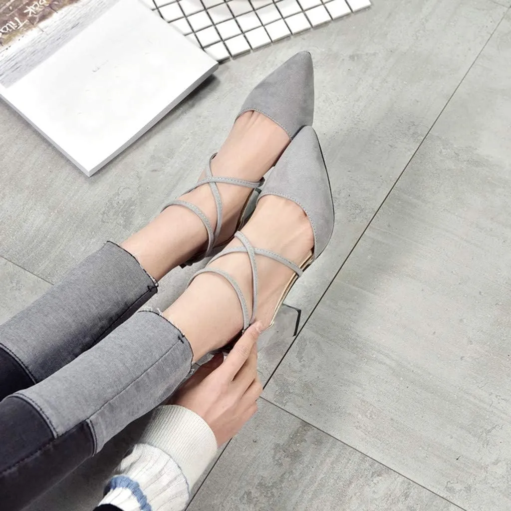 Women's Fashion Casual Pointed Toe Square Heel Wedding Shoes High Heel Sandals Wedges Sandals for Women Dress
