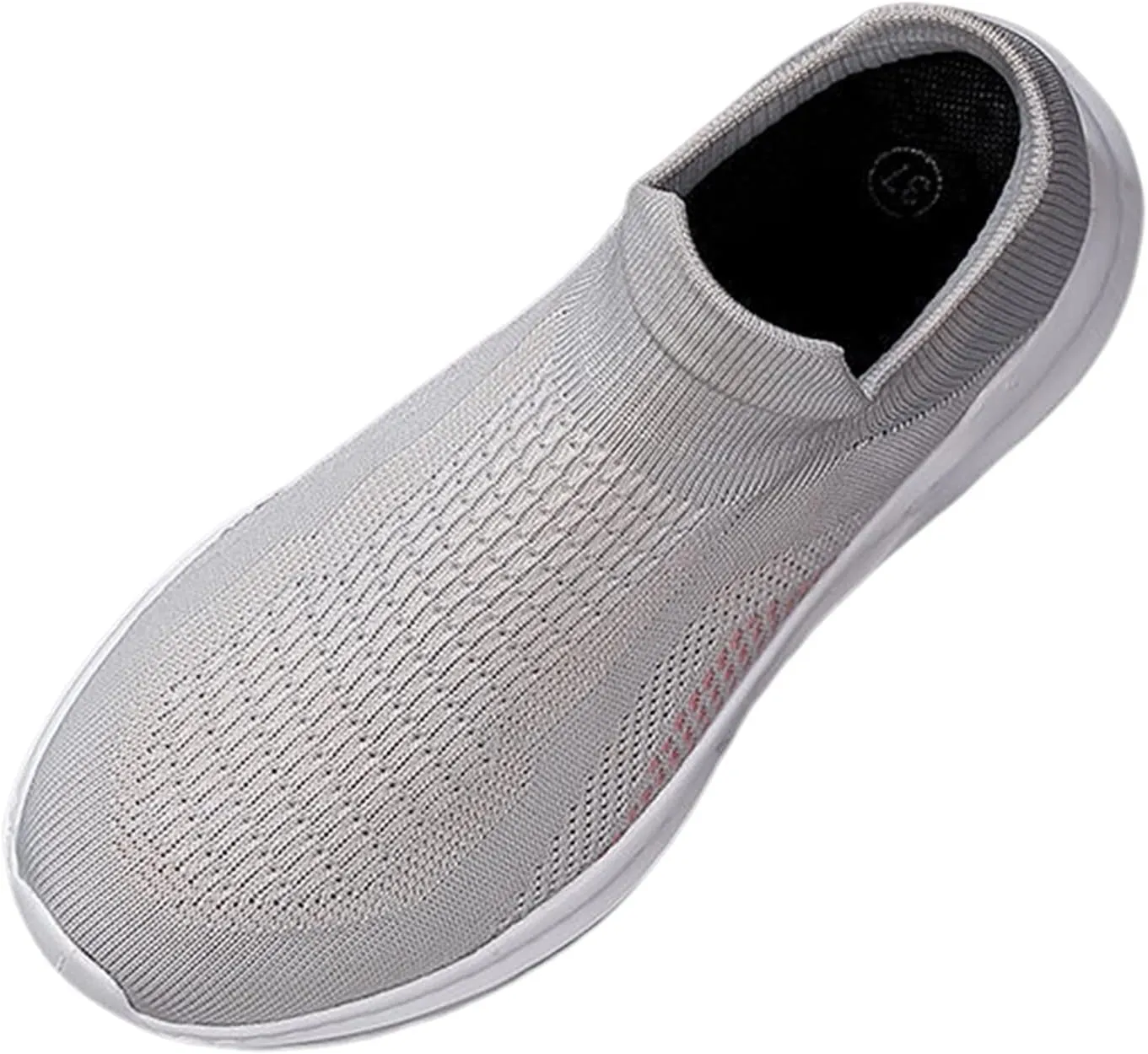 Women's Fly Woven Breathable Sports Shoes - Versatile Non-Slip Outdoor Running Shoes for All Seasons (6.5 UK Wide Gray)