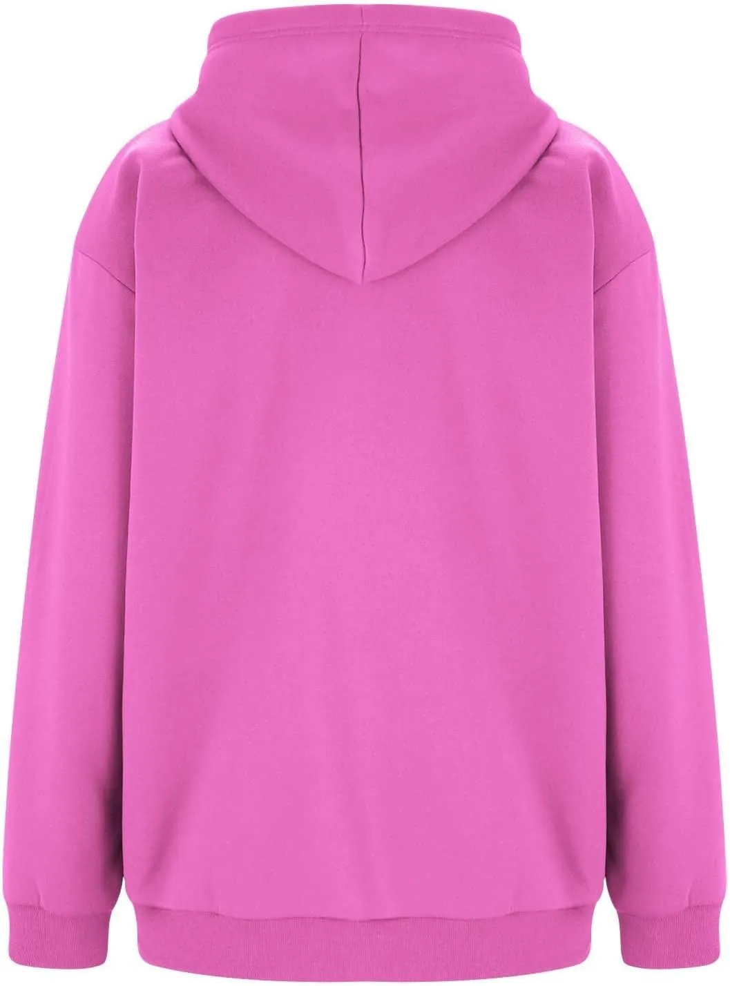 Women's Oversized Zip Up Hoodies Fleece Jacket Casual 2024 Fall Winter Hooded Sweatshirts Drawstring Y2K Hoodie