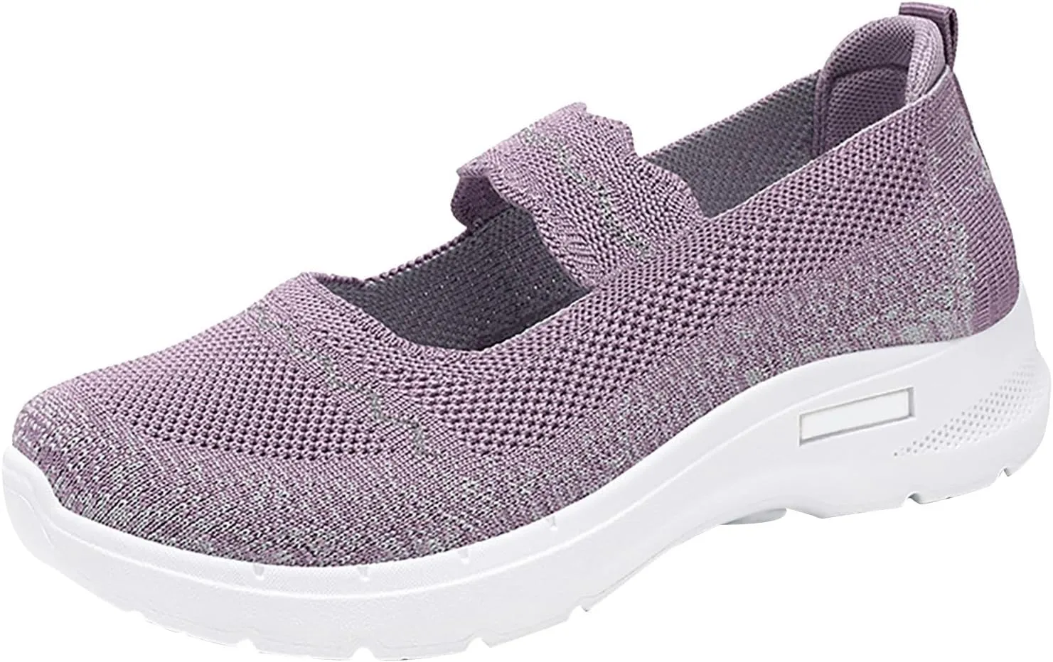 Women's Size 37 Sneakers Breathable Woven Slip On Walking Shoes with Comfortable Foam Red Sneakers (7.5 UK Purple)