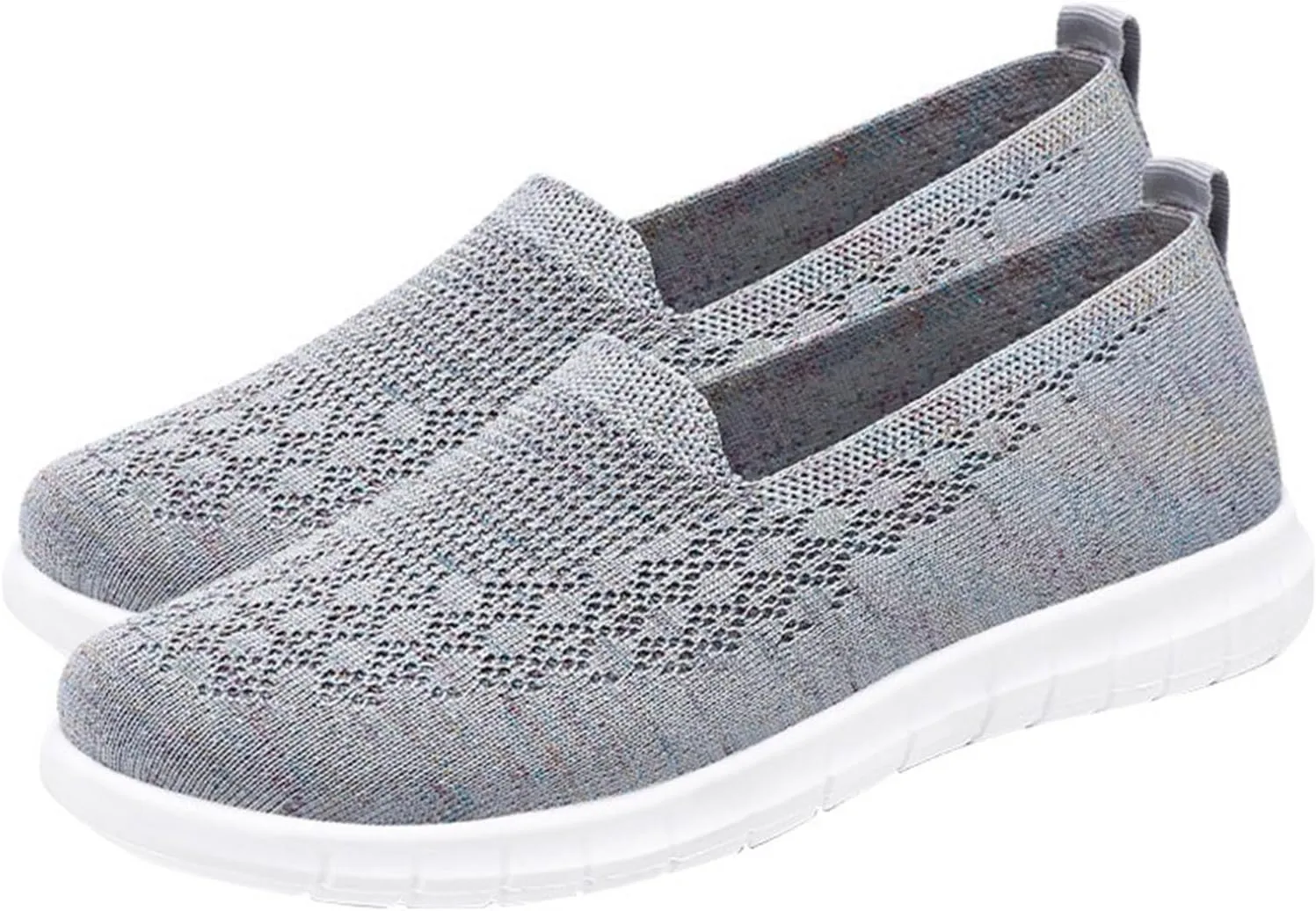 Women's Slip-on Open Back Shoes Comfortable Low Black Loafers Breathable Mesh Sports Trainers Casual Walking Shoes Outdoor Fitness Footwear (36 EU Soft red)
