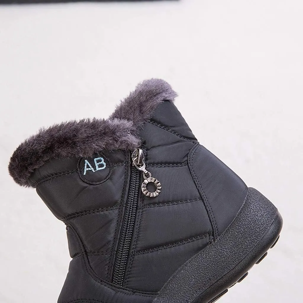 Womens Winter Snow Boots Waterproof Black Ankle Snow Boots for Women Snow Boots Womens Slip on Womens Tall Rubber Boots Waterproof Womens Winter Ankle Boots Wide