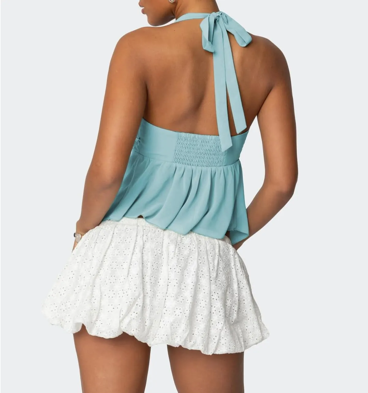 Y2K Sequin Cami Top Women Sexy V Neck Criss Cross Straps Backless Tank Top Sparkly Open Back Tie Up Crop Tops