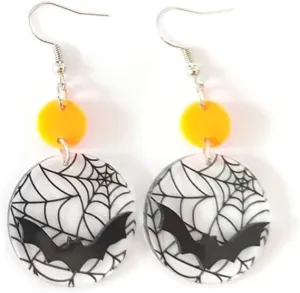 Zian Halloween Earrings Bat Spider Web Earrings Acrylic Gothic Earrings Animal Earrings Halloween Jewelry