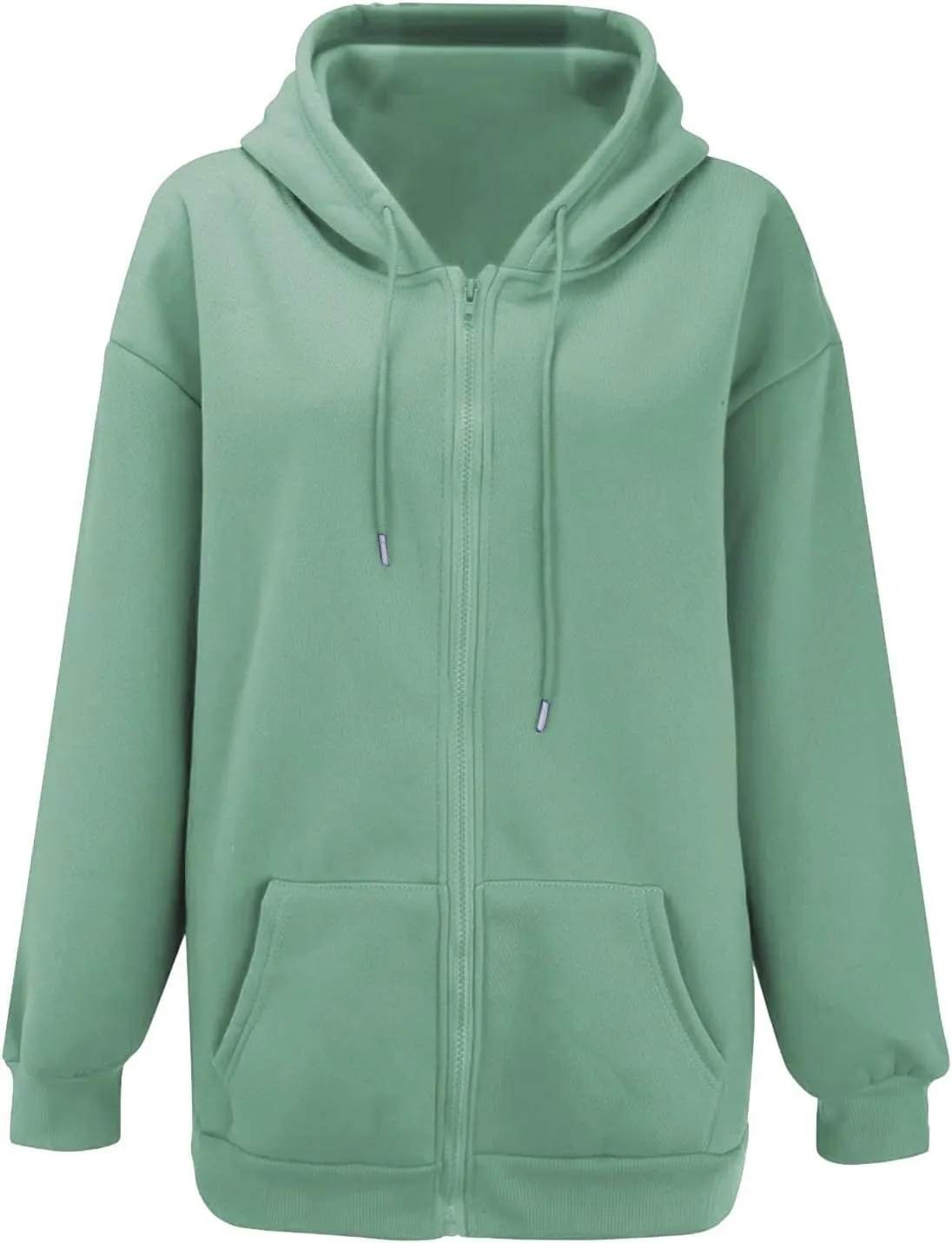 Zip Up Hoodie Women Oversized Y2K Plus Size Oversized Y2K Jackets Casual Drawstring Zip Up Y2K Hoodie with Pocket
